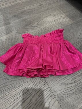 Tweenstyle Shimmery Hot Pink Ruffle Skort